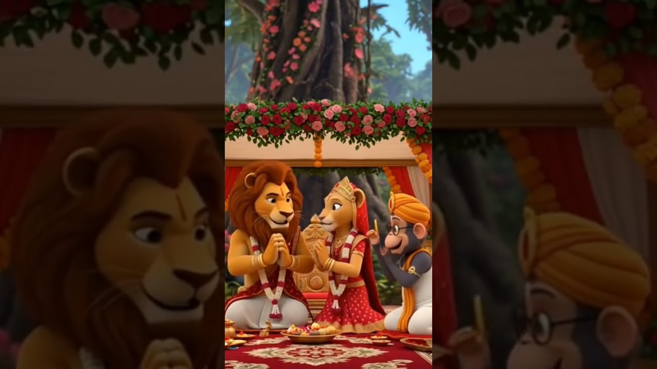 TIGER WEDDING🙈😊#cartoonvideo#cartoon #viral #shortvideo #tigers #wedding