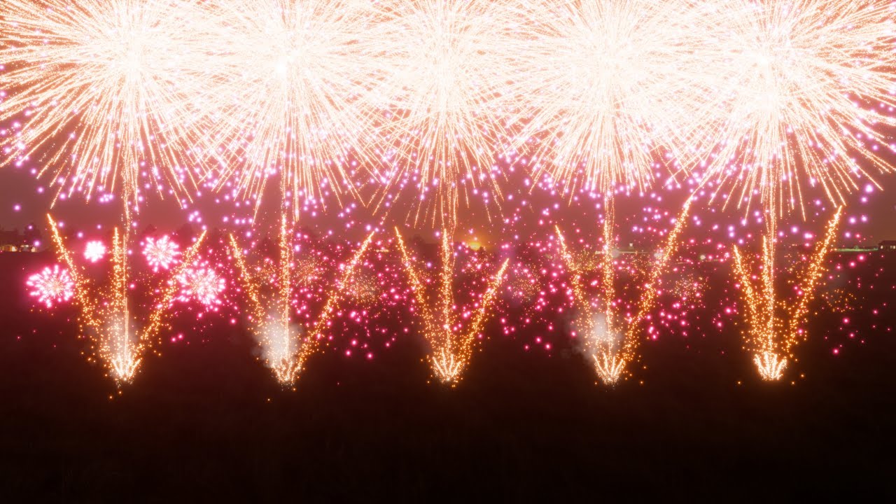 New Year 2026 Fireworks Display Animation