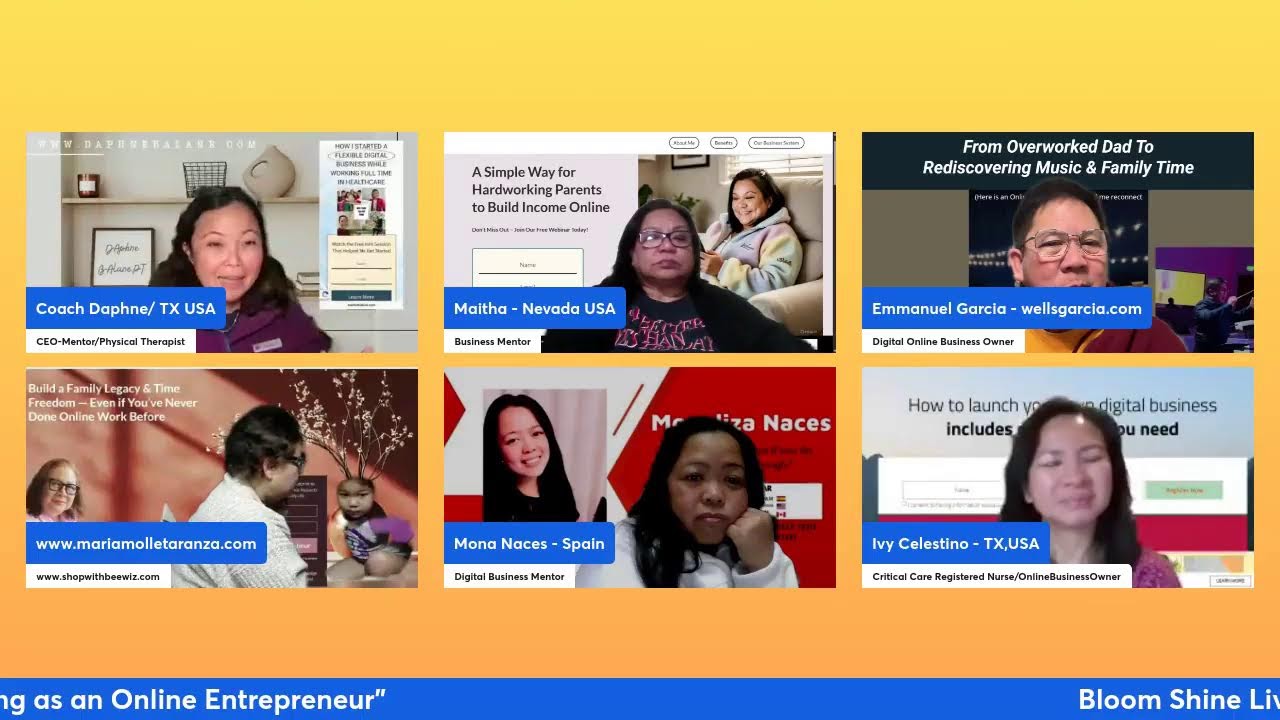 Bloom Shine Live Series : Online Business Table Conversation