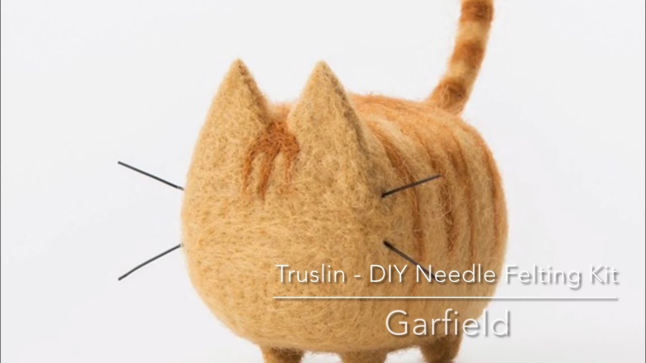 Truslin DIY Needle Felting Tutorial - Garfield