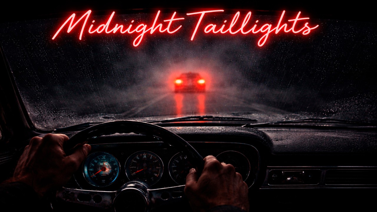 MIDNIGHT TAILLIGHTS – Slow Noir Blues | Dark Night Drive Music & Crying Slide Guitar 🎸🌌🚗
