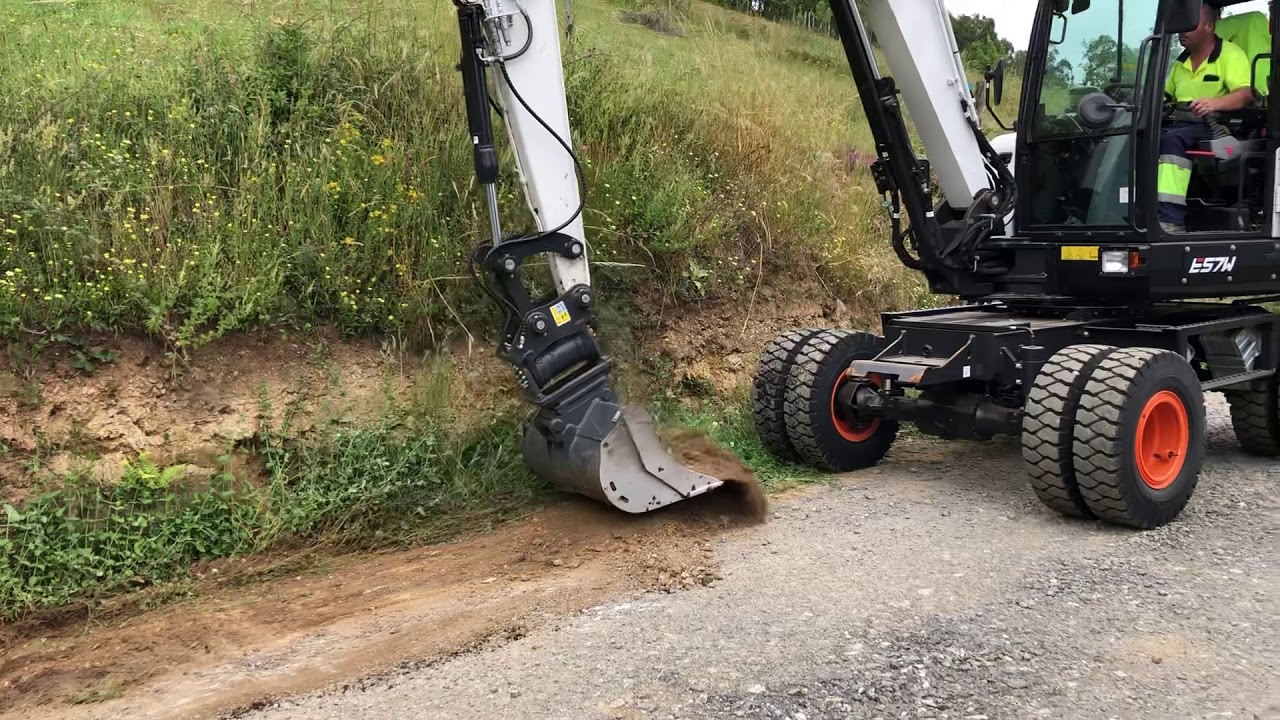 Bobcat E57W y E62 de Talleres Turquino trabajando juntas