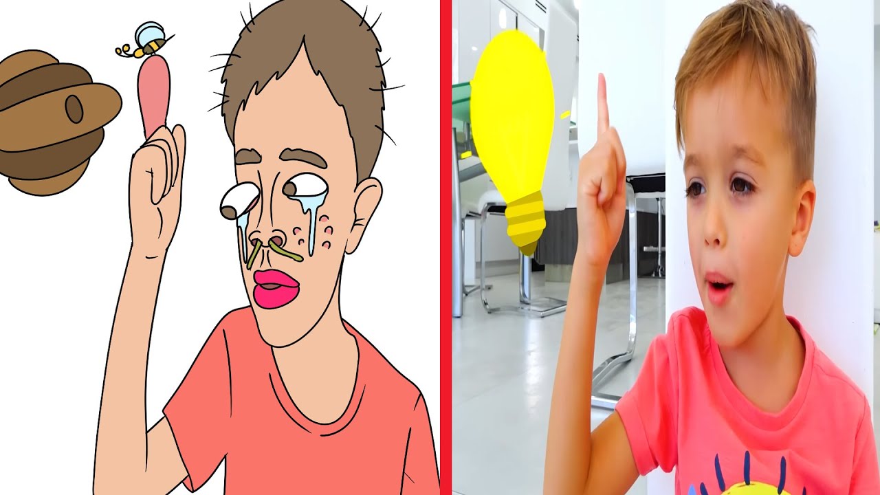 Vlad and Nikita had a bubble foam party | Funny drawing meme