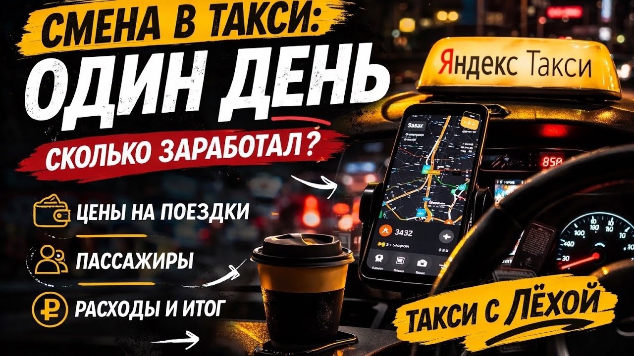 Смена в такси: один день, сколько реально заработал 