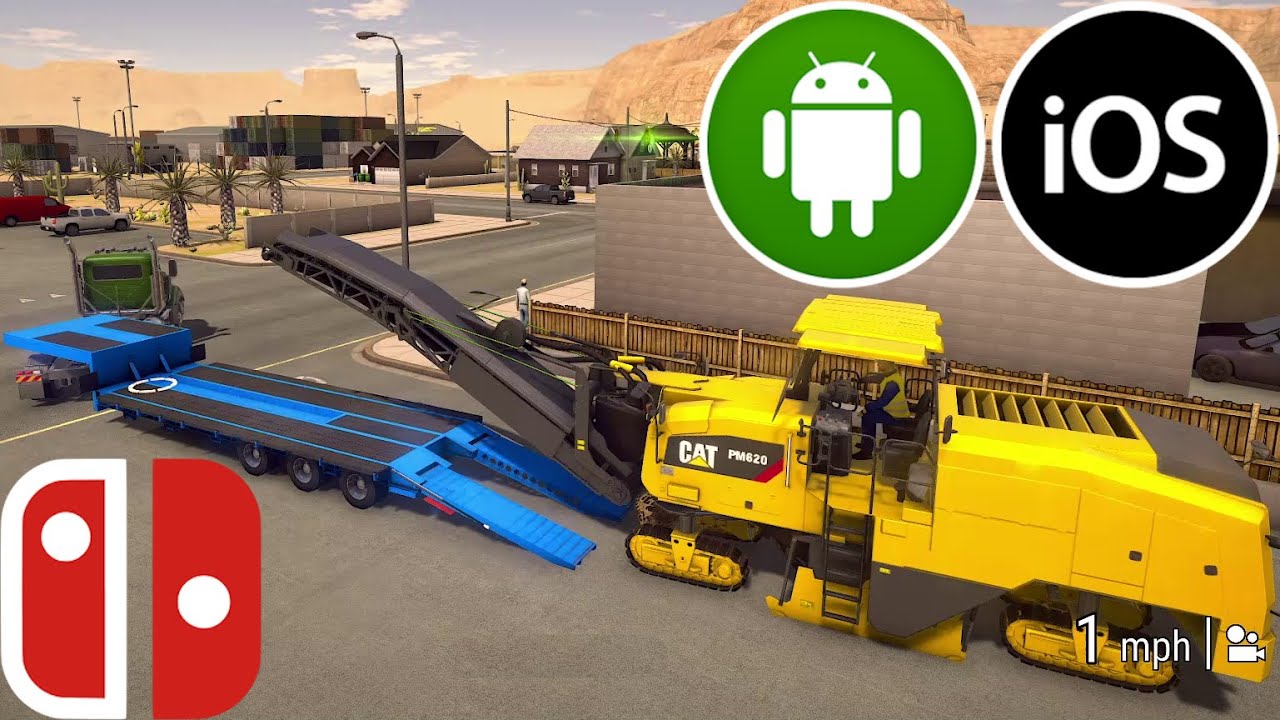 Transporting CAT mill to site 🚧 #mobilegame #androidgames #iosgames