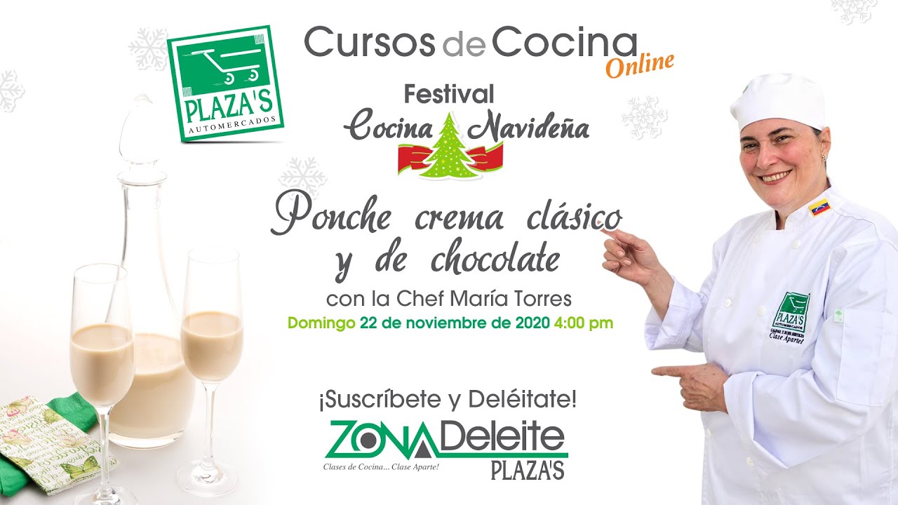 Cursos de Cocina Online - Ponche crema tradicional y de chocolate