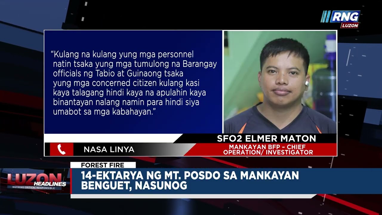 14 ektarya ng Mt. Posdo Mankayan, Benguet, nasunog | Luzon Headlines