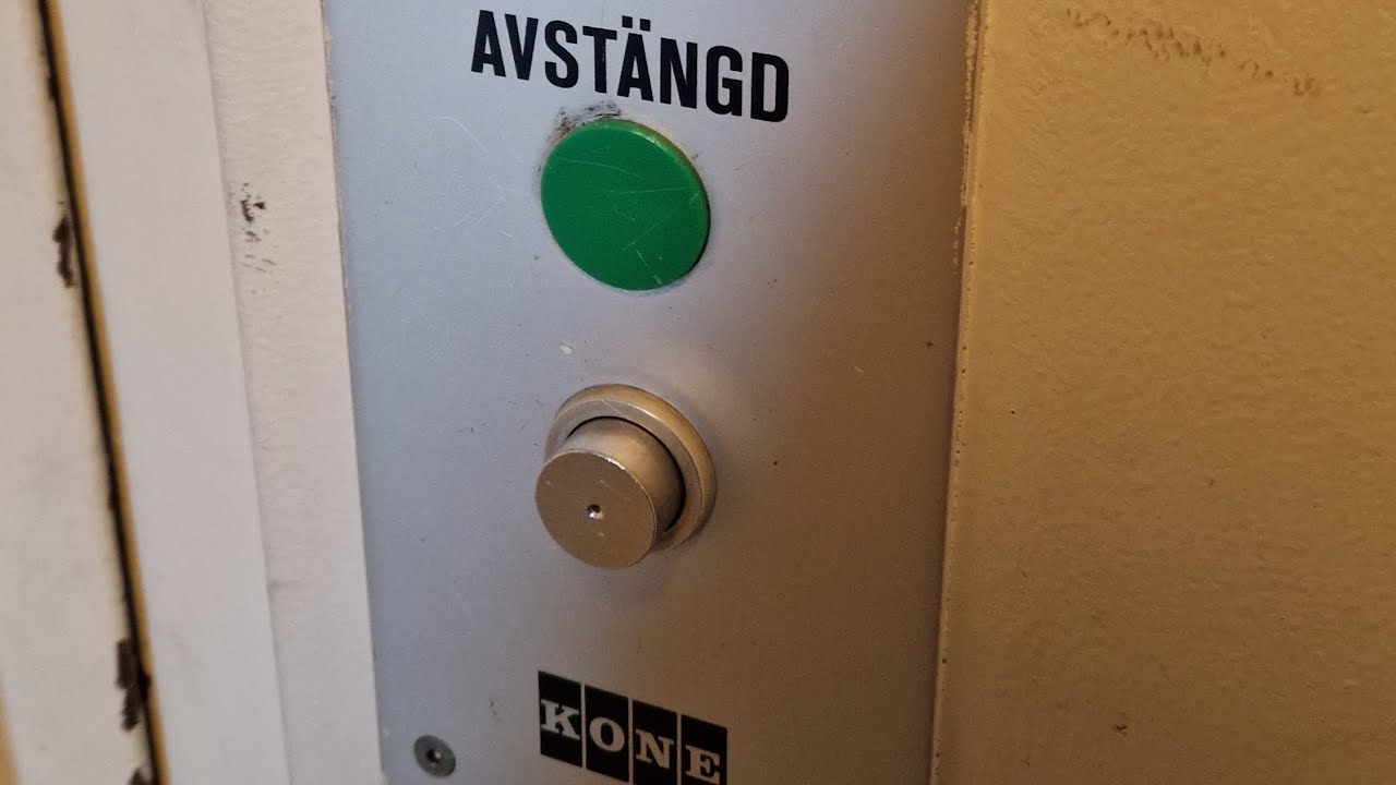 Tour of the 3x Locked off 1974 Kone upg & mod elevators @ Sk&auml;rholmsg&aring;ngen 1, Sk&auml;rholmen, Sweden