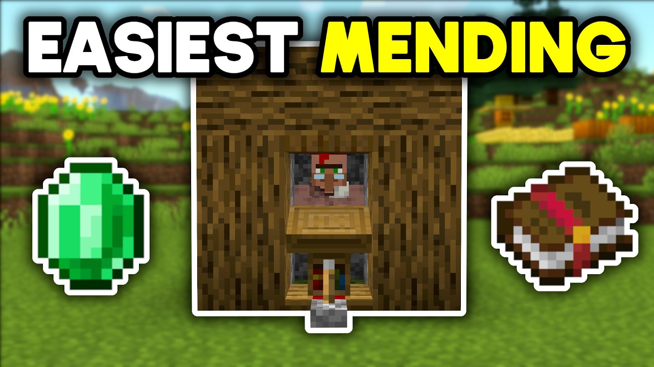 Easiest Way To Get Mending Books Minecraft Bedrock 26.1+
