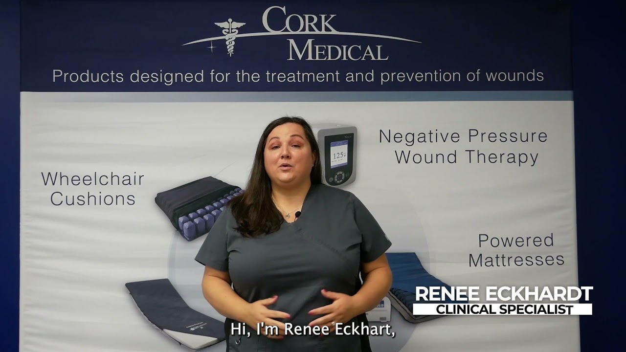 Coccyx-Sacral Application with a Bridge as part of Cork Medical's Negative Pressure Wound Therapy