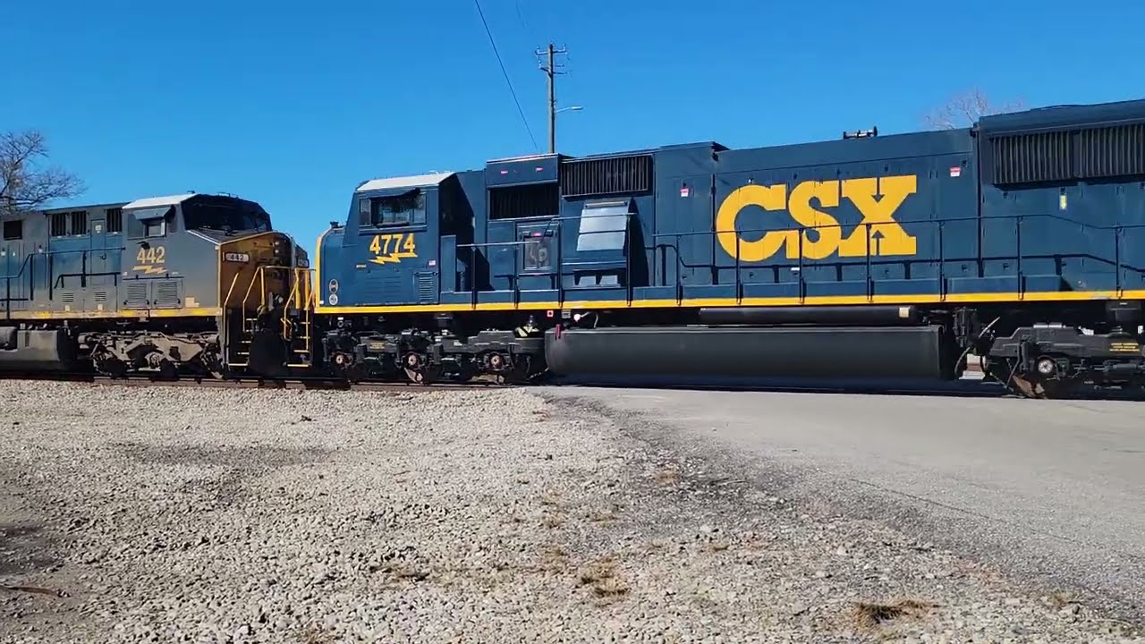 Csx southbound freight train through flomaton Alabama 