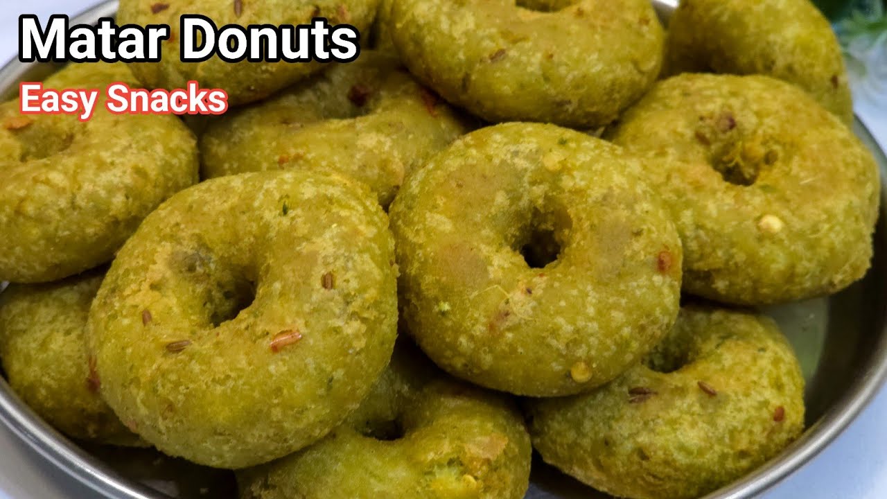Matar Donuts l जब भी बनती हूं बच्चे दुबारा बनाने की जिद करते है l Green Peas Nashta l Easy Snacks 