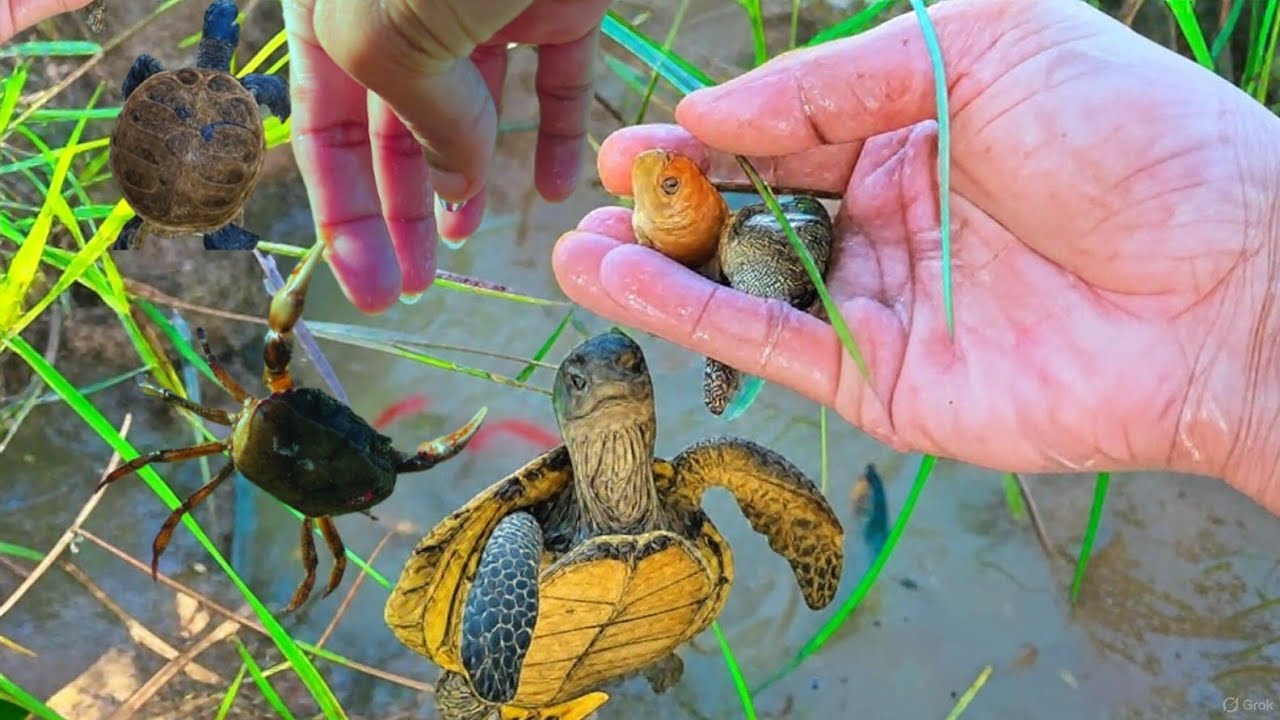 Adventures Catch Fish in the fields, We Found Ornamental Fish in the Fields – Koi, Goldfish, Guppy