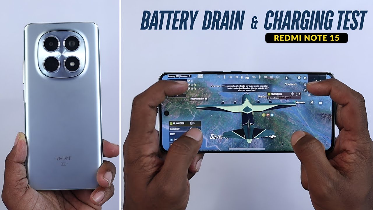 Redmi Note 15 Battery Drain Test 🔋 100%&ndash;0% BGMI + Charging Test | Kitni Strong Battery Hai?