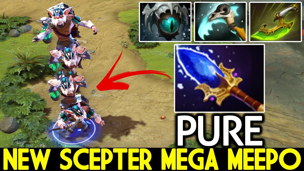 PURE [Meepo] Imba New Scepter Mega Meepo Power Dota 2