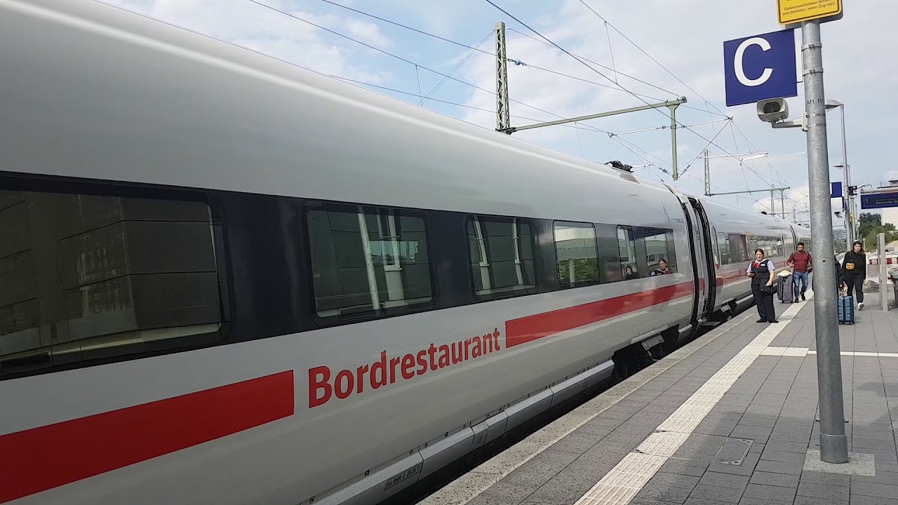 ICE Abfahrt nach Dortmund Weilheim Oberbayern Bahnhof
