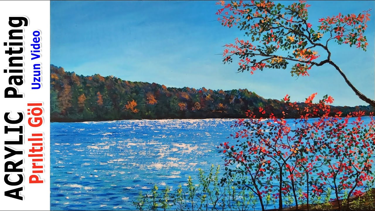 Resim Yapma Videoları #6 / Manzara Resim Boyama / Yapımı / Acrylic Painting Lessons by Resim Sevgisi