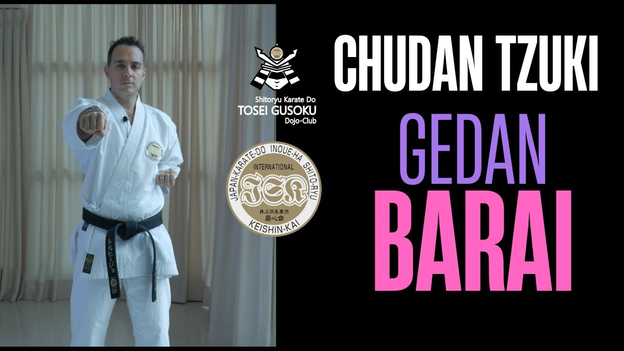 Chudan Tzuki y Gedan Barai Shito Ryu Inoue Ha