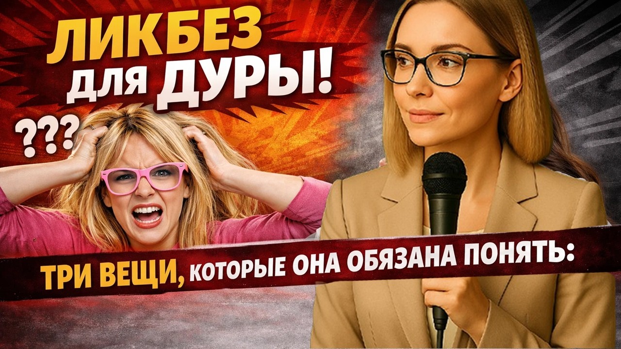 Ликбез для ДУРЫ. Три вещи, которые она обязана понять.