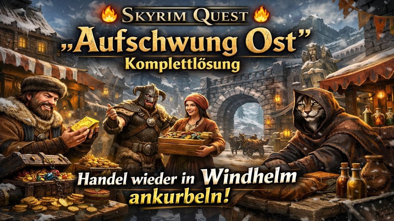 🔥 Skyrim Quest „Aufschwung Ost“ Komplettlösung – Handel wieder in Windhelm ankurbeln! 🔥#96