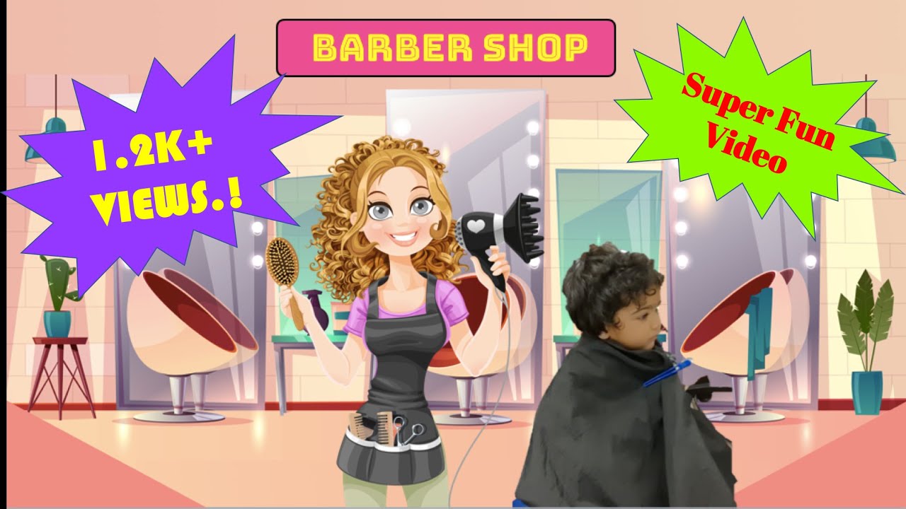 Baby's First Haircut in Germany | Barber shop cartoon | Learning for Kids