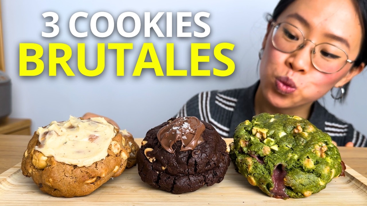 3 COOKIES INCREÍBLES: Cinnamon Roll, Chocolate y Matcha 🍪