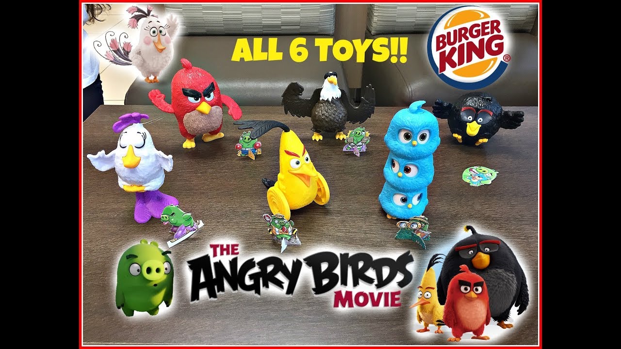 The ANGRY BIRDS Movie BURGER KING Kids Meal Toys! ALL 6! 2017