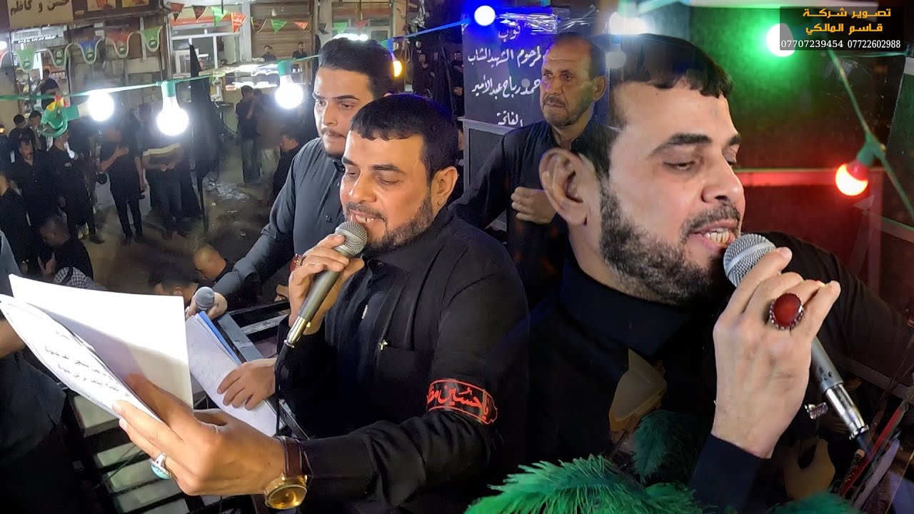 موكب لبيك ياحسين اليوم السابع الليل ملا عبد لامير البغدادي وحسين اللامي2025