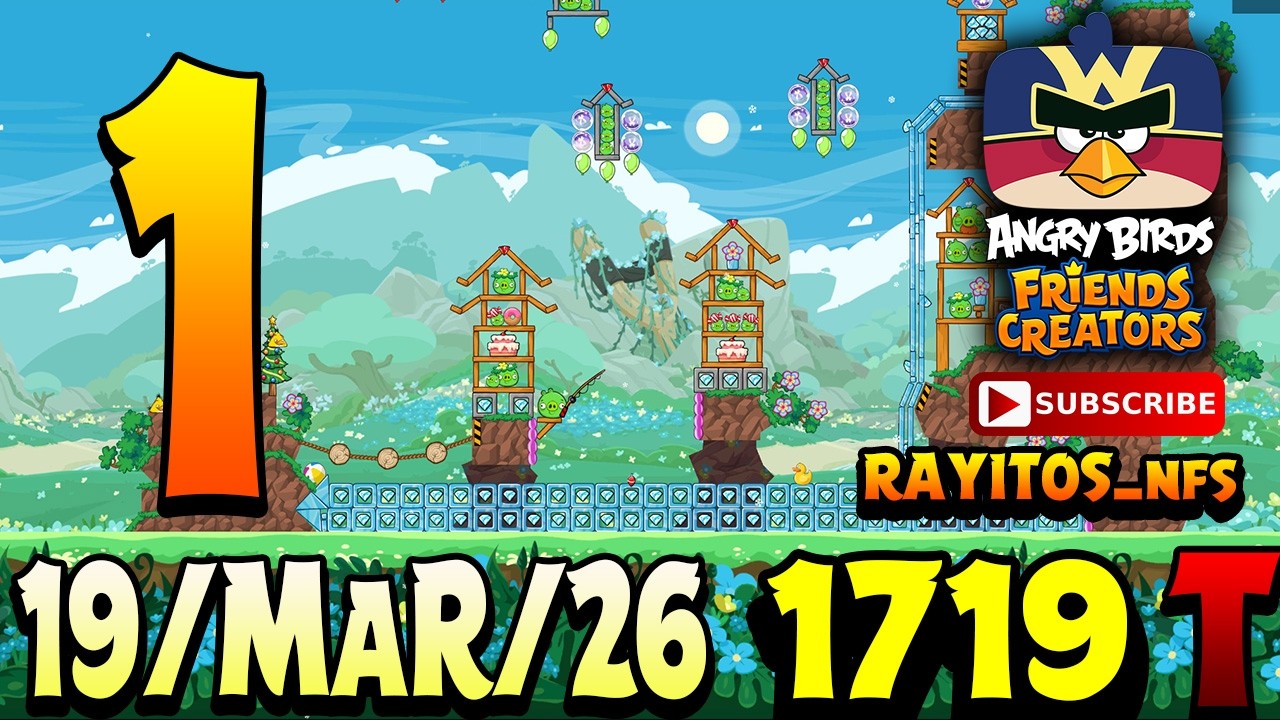Angry Birds Friends Level 1 Tournament 1719 Highscore POWER-UP walkthrough