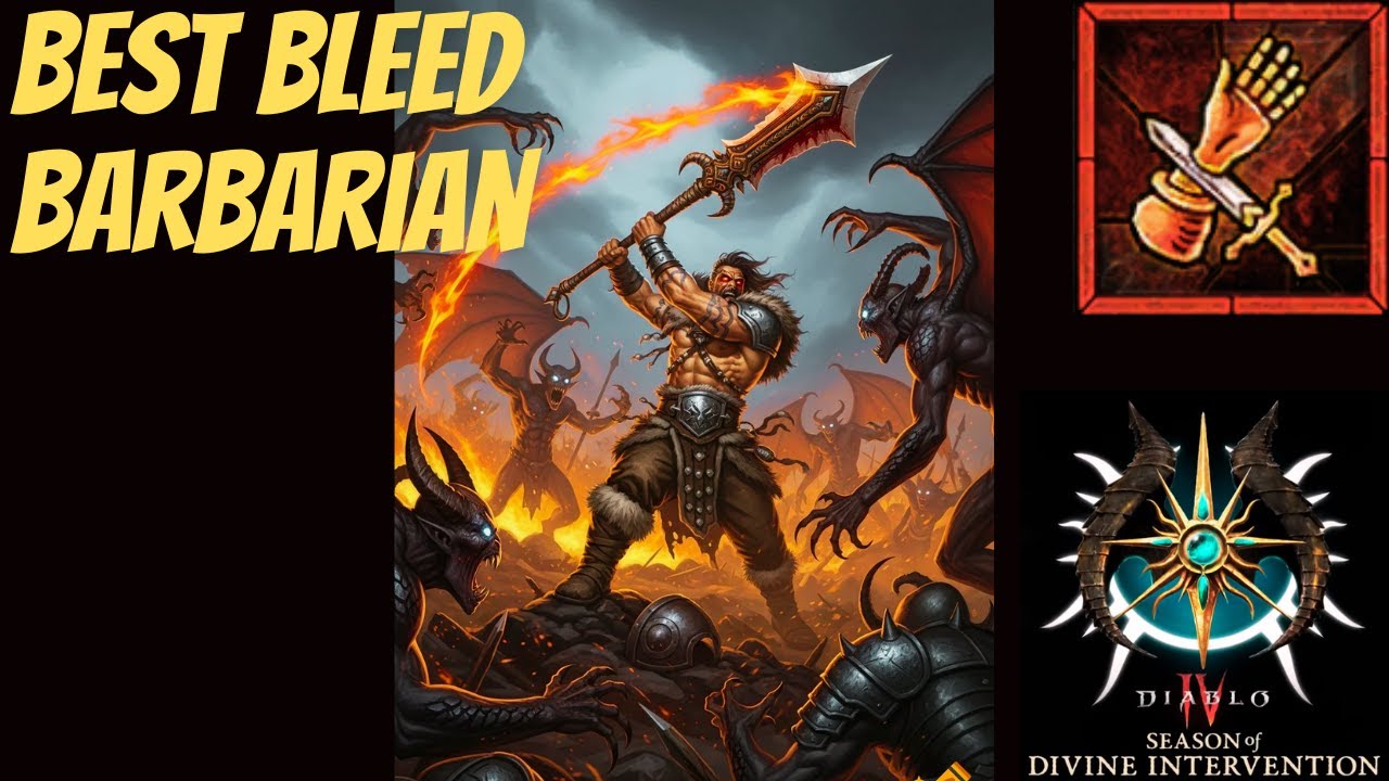 Diablo 4 &mdash; 11 сезон. Лучший билд варвара с эффектом кровотечения, использующего &laquo;Разбитую клятву&raquo;...