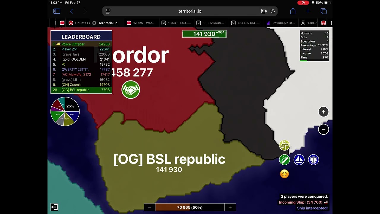 Middle east: 65 player team contest (he had to get aggressive)