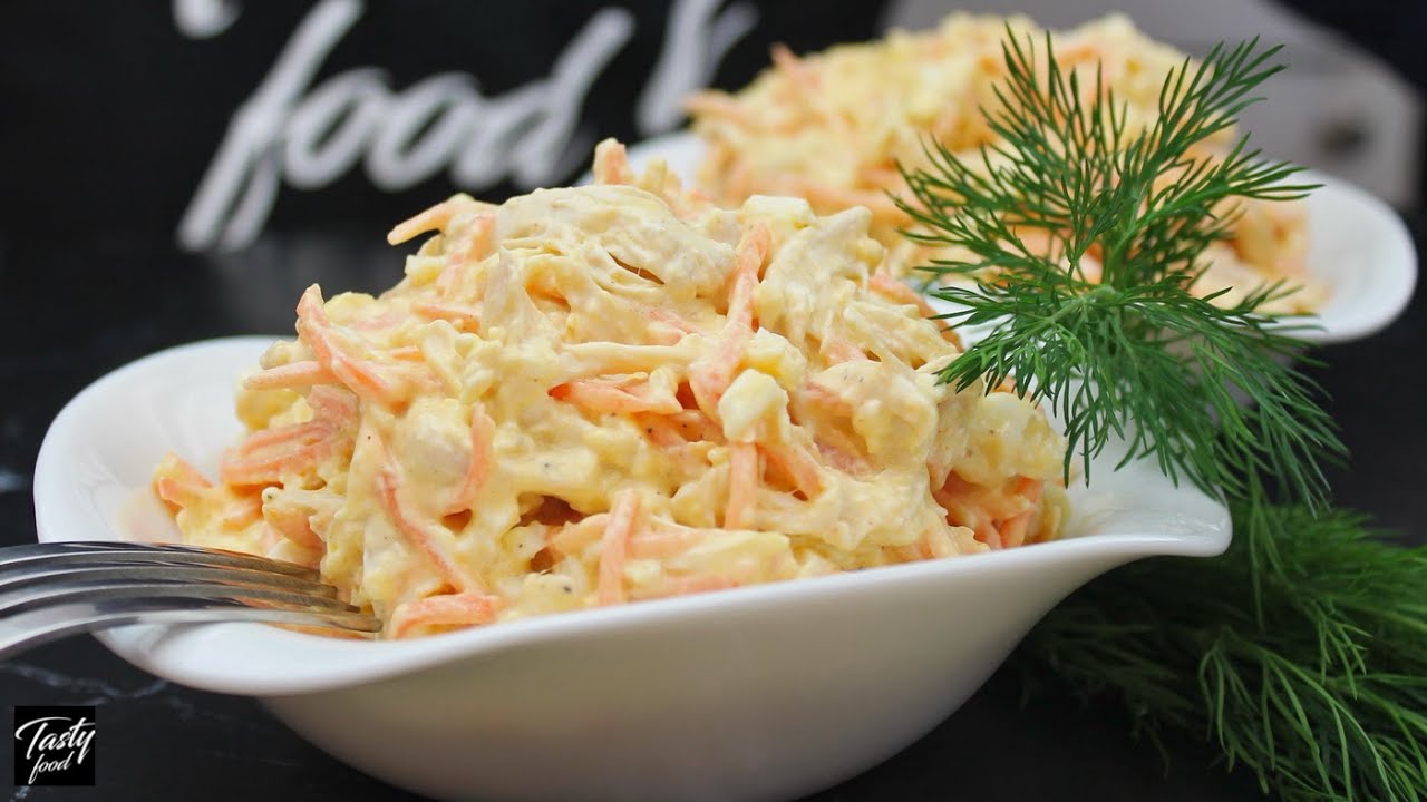 Приготовьте самый ВКУСНЕЙШИЙ салат на скорую руку с простыми ингредиентами!