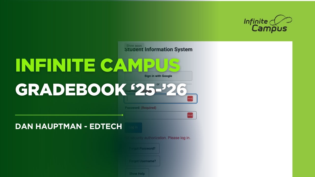 Infinite Campus Gradebook Setup '25-'26