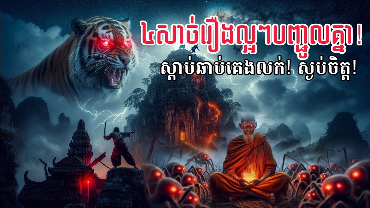 ៤សាច់រឿងល្អៗបញ្ជូលគ្នា-ប្រលោមលោក អបិយជំនឿ |ស្តាប់ជំនួយអារម្មរណ៍ស្ងប់គេងលក់ស្រួល|Khmer Ghost stories