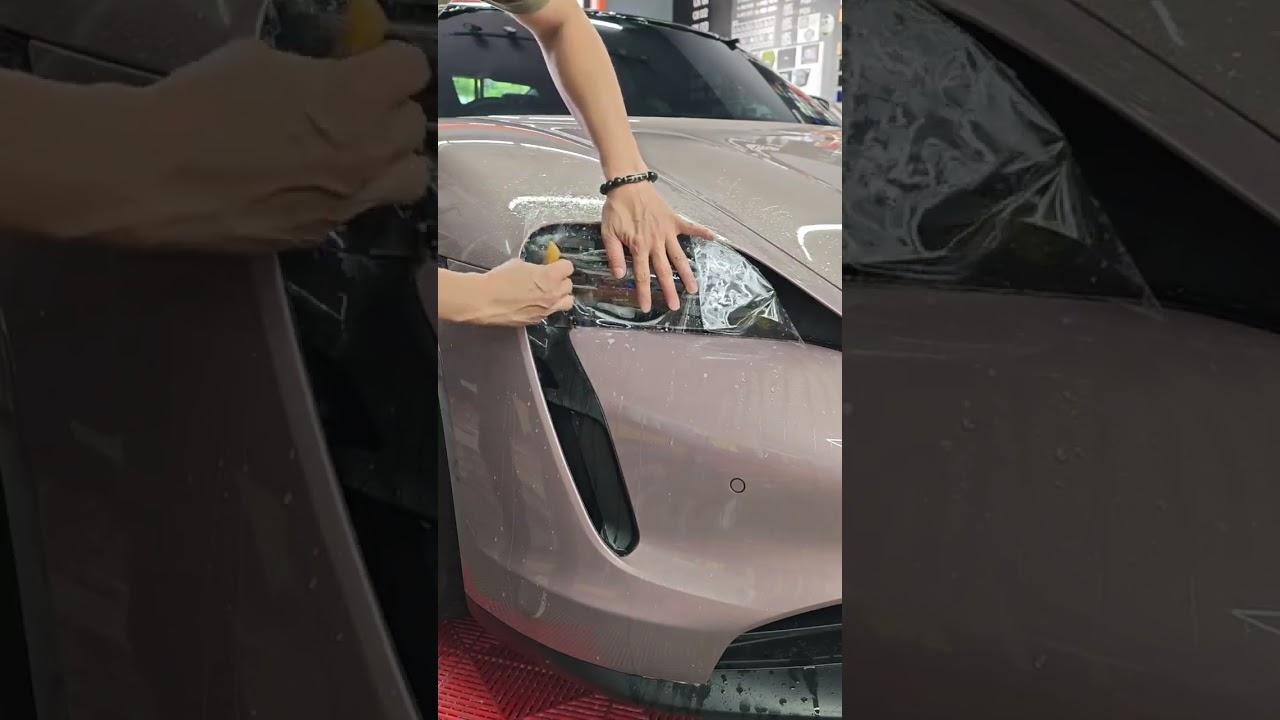 porsche taycan headlamp ppf TPU