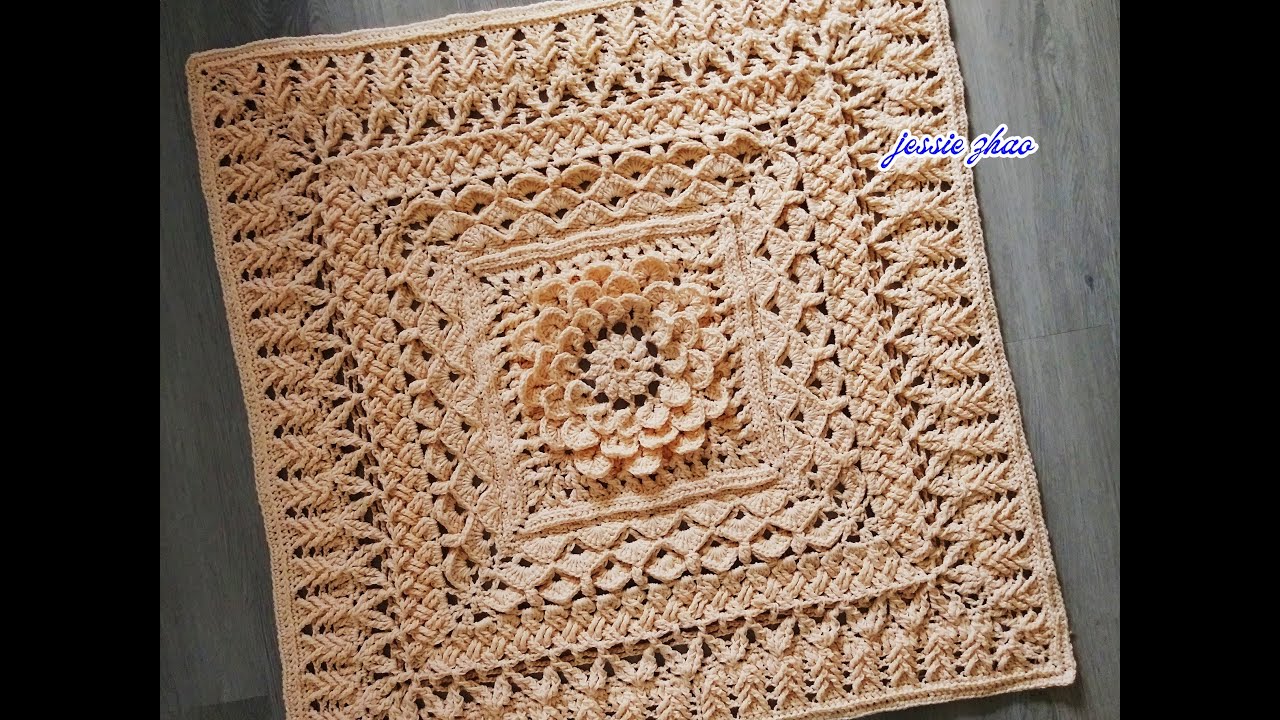 crochet home rug #150 square pattern