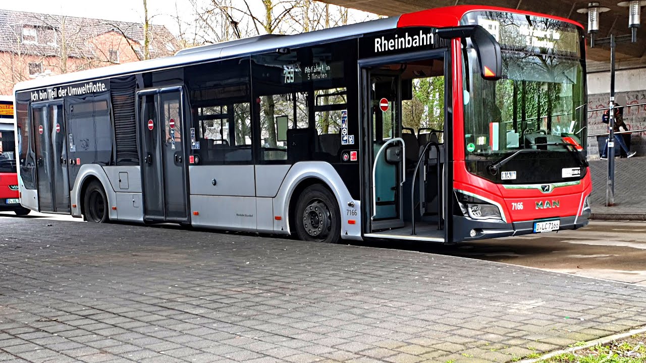 [SOUND] D-LC 7166, MAN New Lion´s City, Rheinbahn, ZF-EcoLife