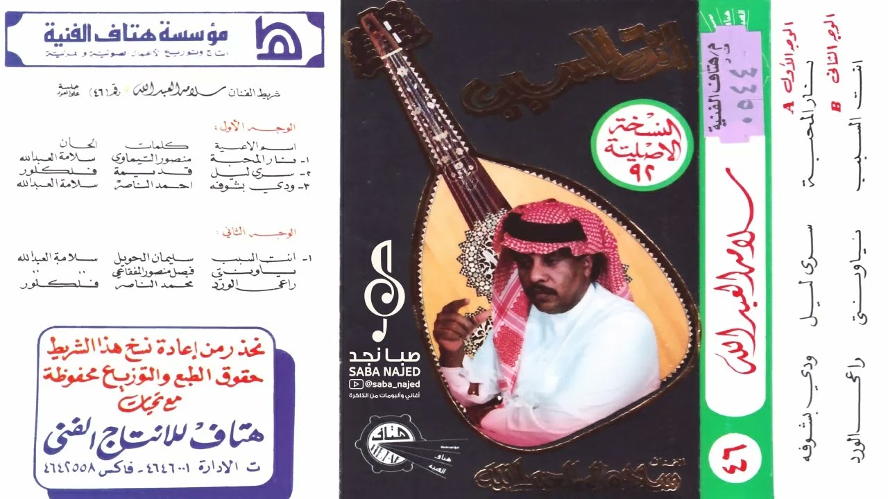 سلامة العبدالله : سرى ليل وجاء ليل وأنحت نجومه وعيني جزت عن لذيذ النعاسي 1992 م