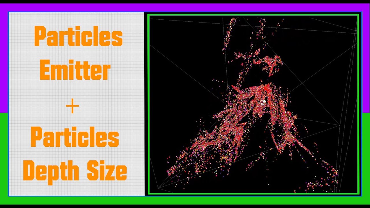 Particles Series in Max/MSP 14 | GLSL TF - Particles Emitter + Particles Depth Related Size