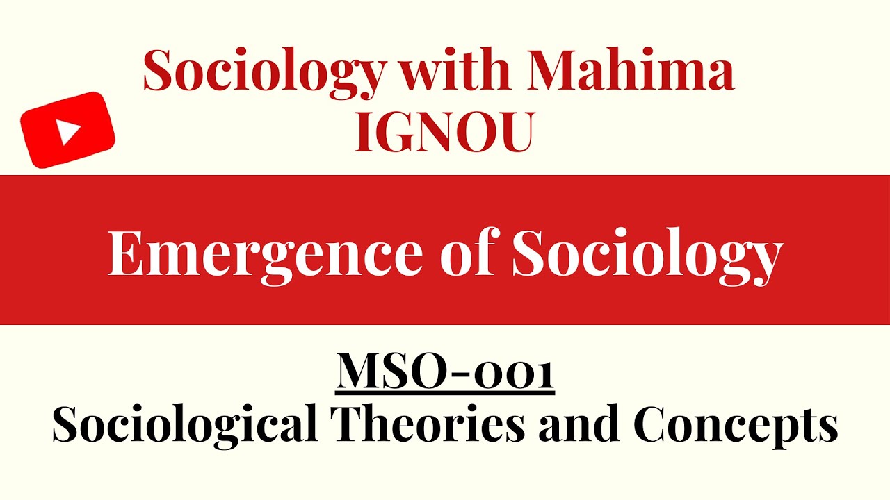 Emergence of Sociology