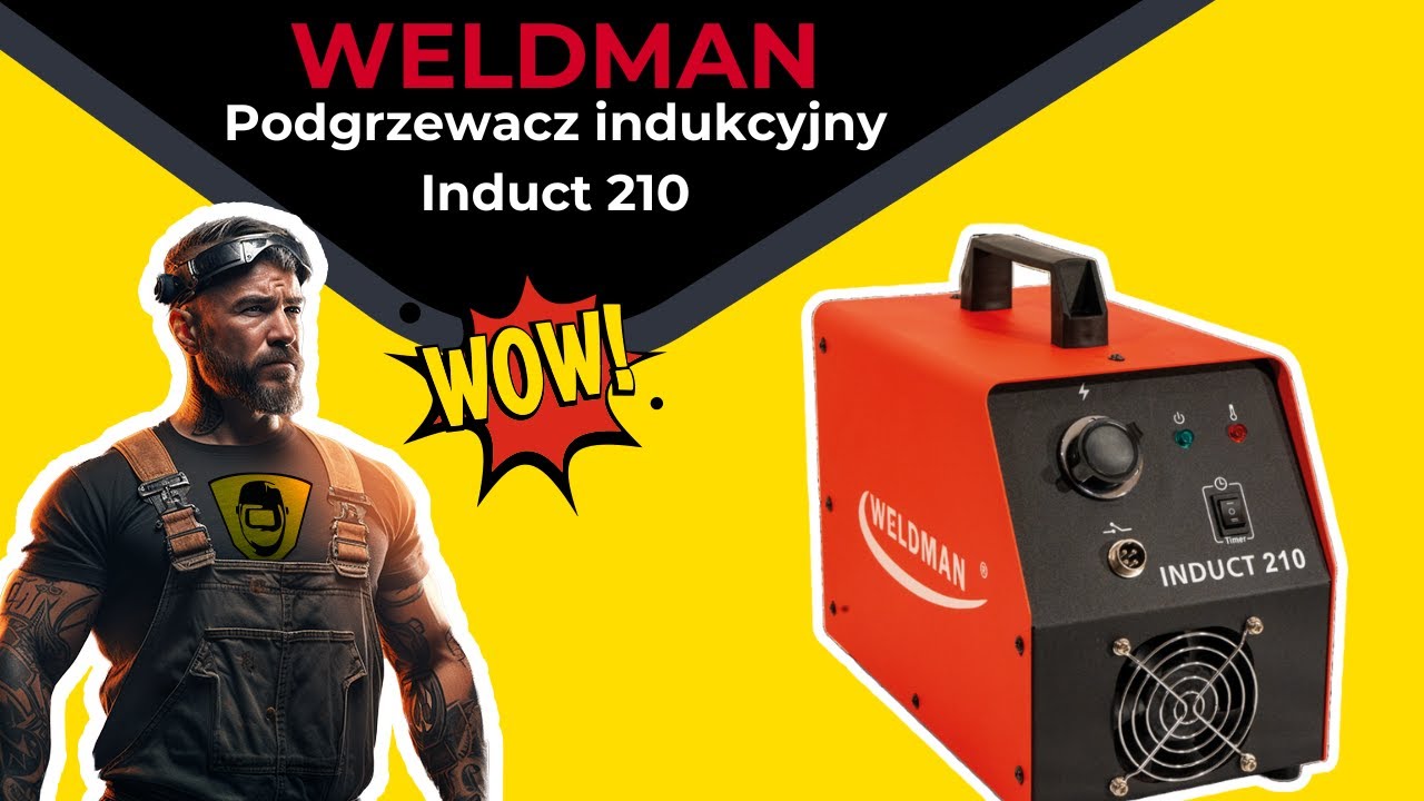 Podgrzewacz indukcyjny Weldman Induct 210 ‐ nagrzewnica do metalu, nagrzewacz indukcyjny