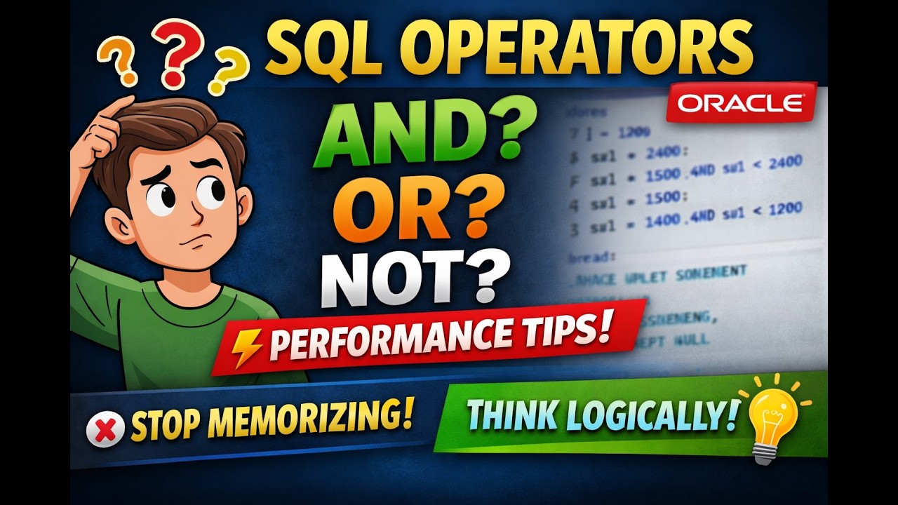 SQL Operators Explained | AND, OR, NOT, NULL & Short Circuit Logic | Oracle Performance Tips