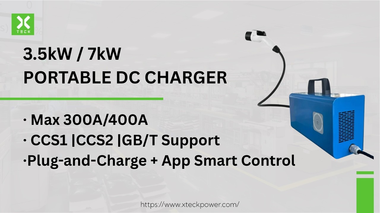 XTECK New 3.5kW/7kW Portable DC EV Charger | 220V Single-Phase Home & Travel Charging Solution