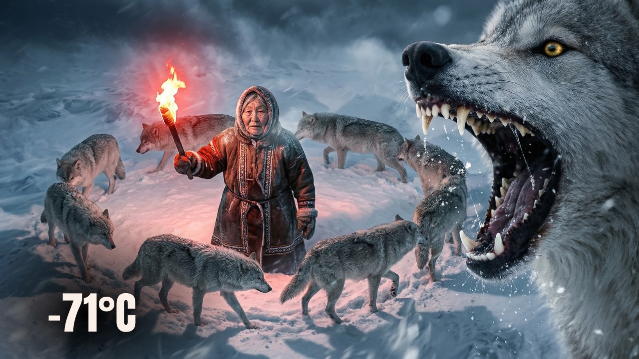 80-Year-Old Widow vs Arctic Wolves at -71°C | Glacier Escape Survival