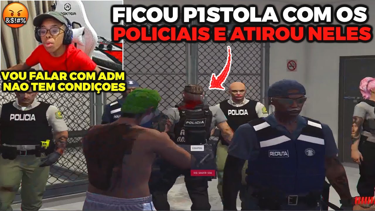 BOCA DE 09 FICOU P1STOLA COM OS POLICIAIS E AT1ROU NELES DENTRO DA PRISÃO! GTA RP
