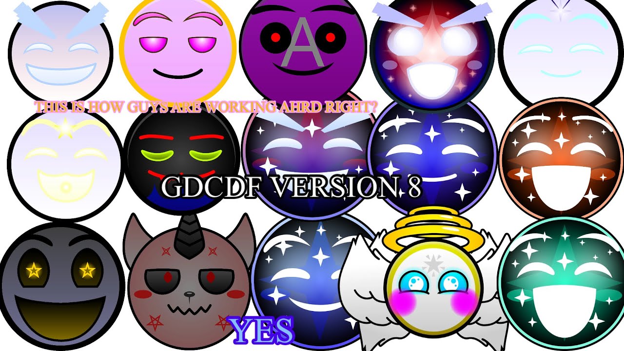 Geometry dash custom diffculty face(REVAMPED version 8)(fan video)