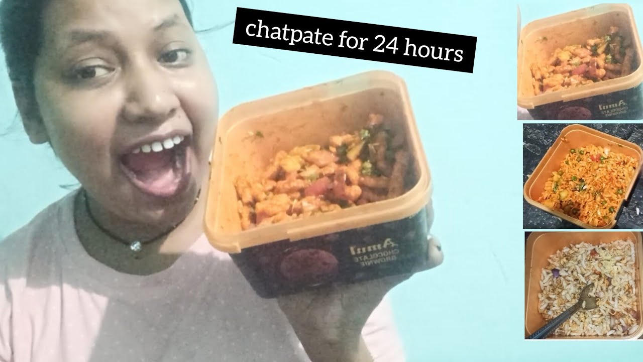 24 hours chatpate challenge 🌶️||food challange||