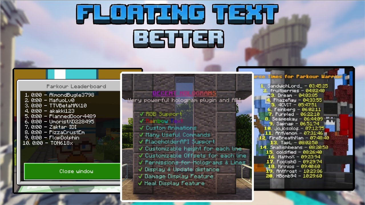 How to add Floating Leaderboards In Your Minecraft Bedrock | BETTER FLOATING TEXT 2.0 