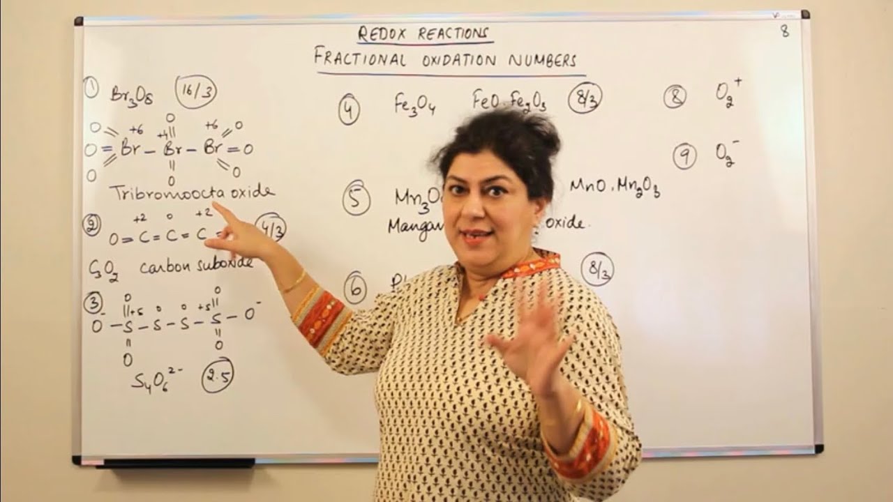 Fractional Oxidation Numbers - Redox Reactions #8