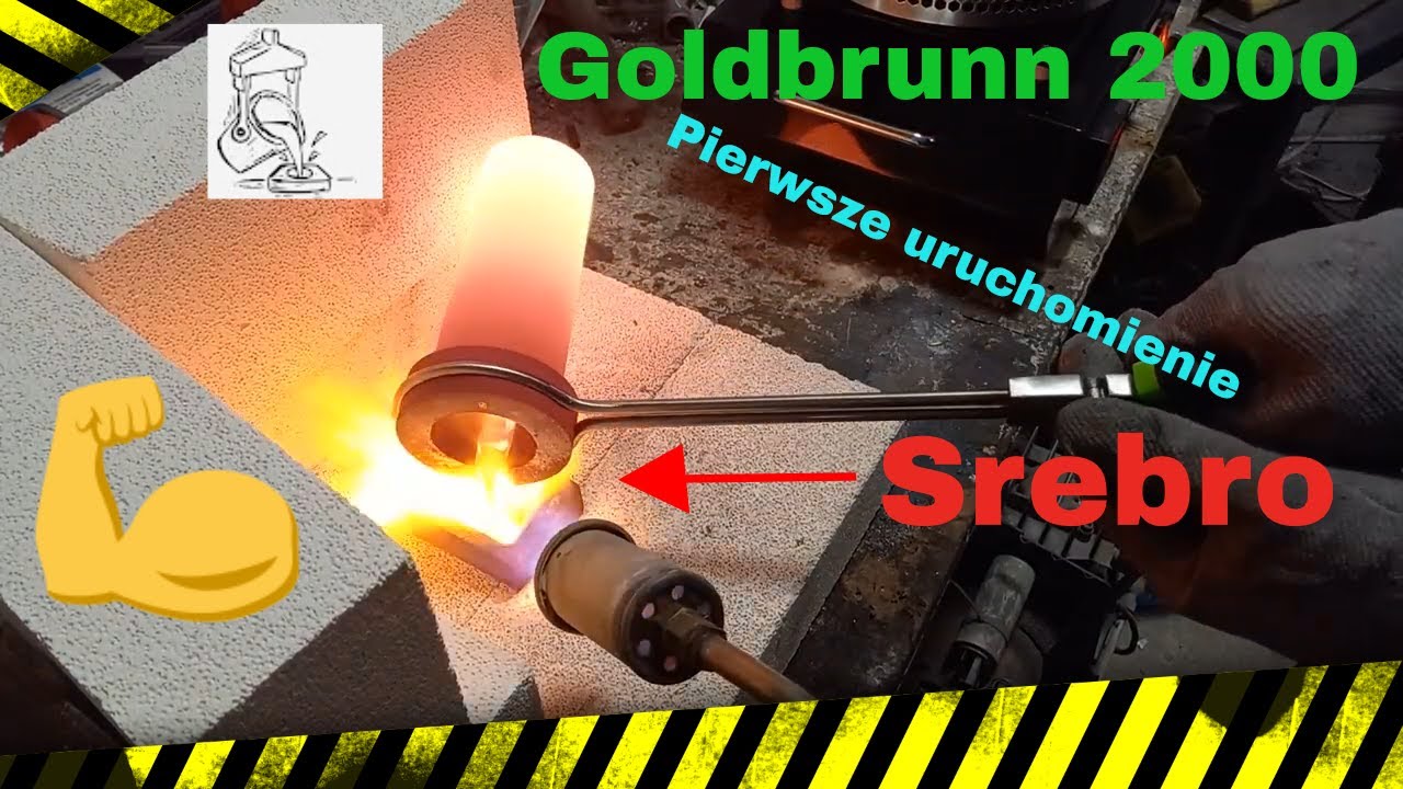 Goldbrunn 2000 - pierwsze uruchomienie, topienie srebra
